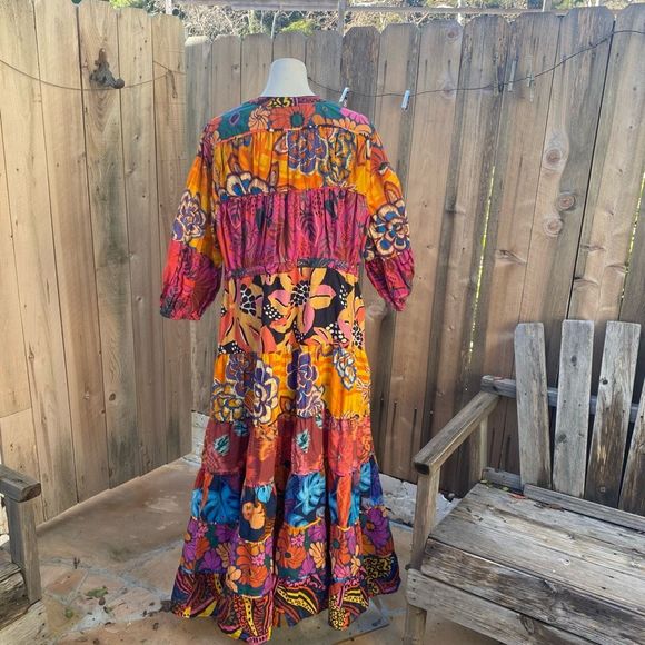 Anthropologie X Farm Rio Button-Front Maxi Dress size 2X - Picture 12 of 16